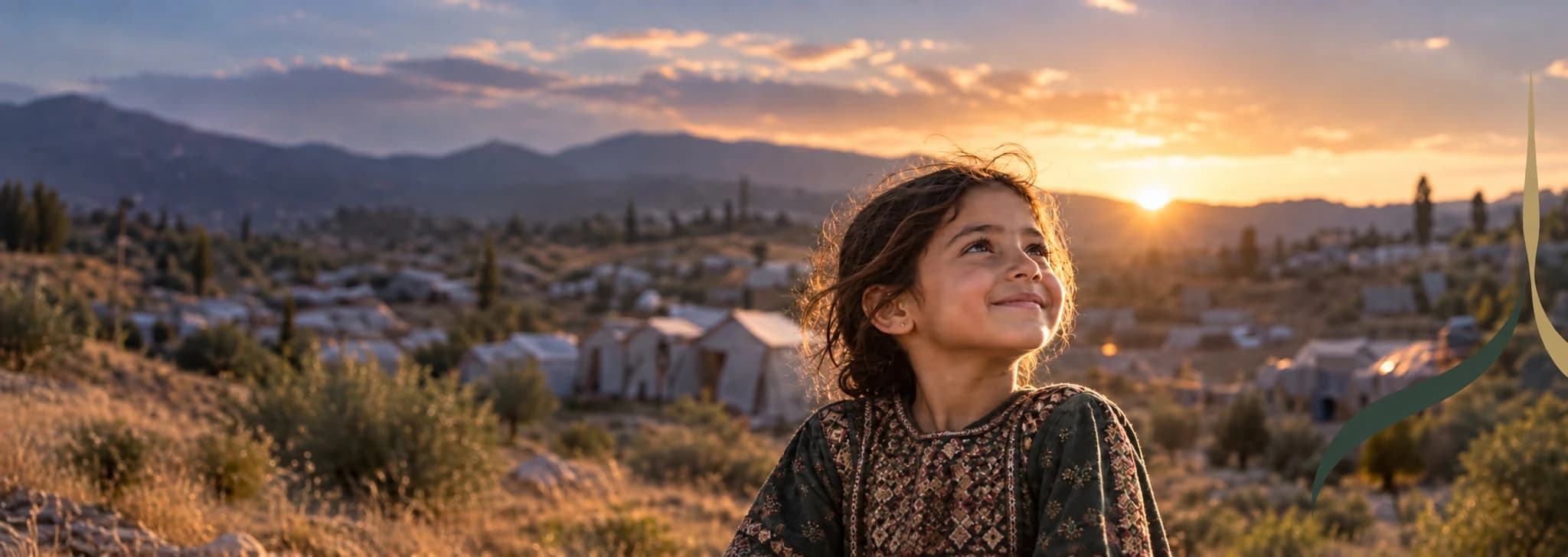 A child looking toward a hopeful future